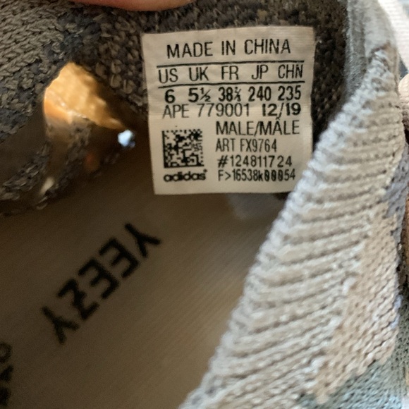 Adidas Yeezy APE 779001 boost male sneakers in grey/ tan main image 6